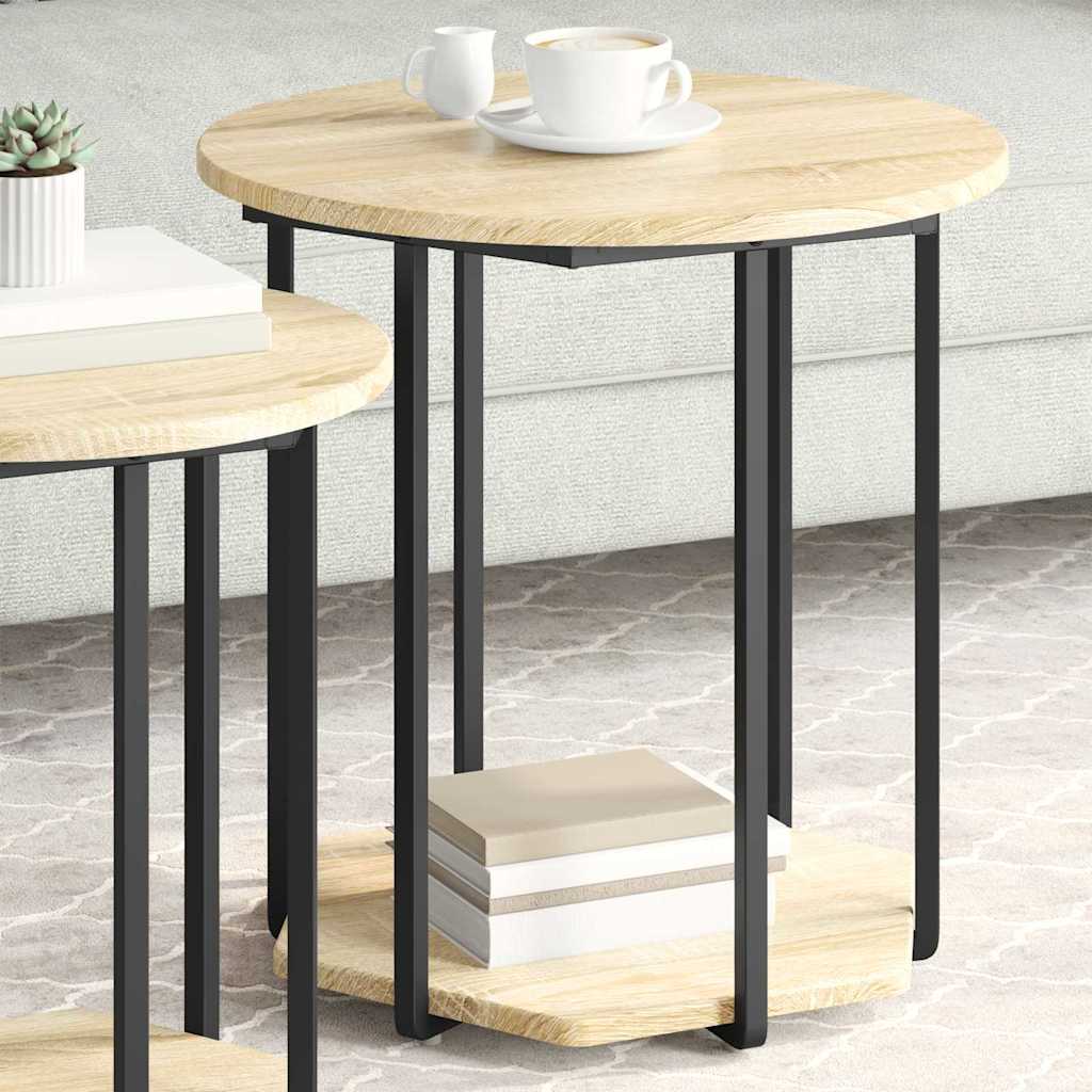 Bijzettafelset met plank 2 pcs Bruin is nu te koop bij PeponiXL, paradijselijk wonen!
