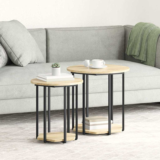 Bijzettafelset met plank 2 pcs Bruin is nu te koop bij PeponiXL, paradijselijk wonen!
