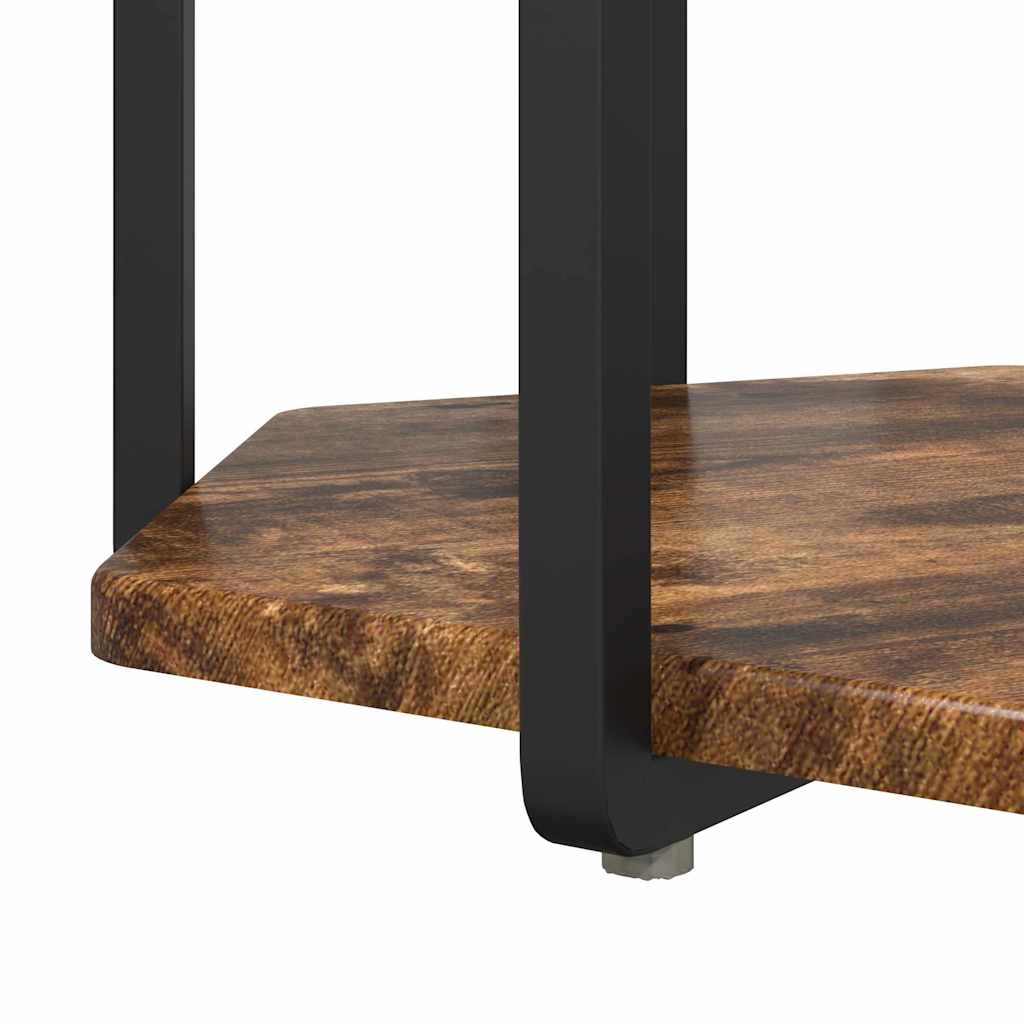 Bijzettafelset met plank 2 pcs Bruin is nu te koop bij PeponiXL, paradijselijk wonen!
