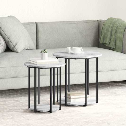 Bijzettafelset met plank 2 pcs Grijs is nu te koop bij PeponiXL, paradijselijk wonen!