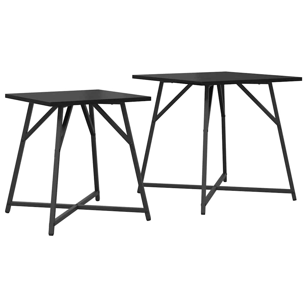 Bijzettafelset 2 pcs Zwart Eiken is nu te koop bij PeponiXL, paradijselijk wonen!