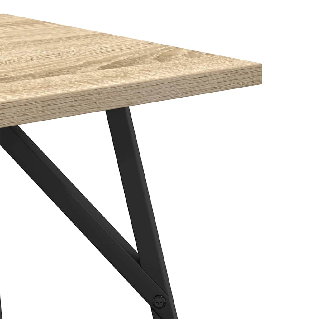 Bijzettafelset 2 pcs Sonoma Eiken en Zwart is nu te koop bij PeponiXL, paradijselijk wonen!