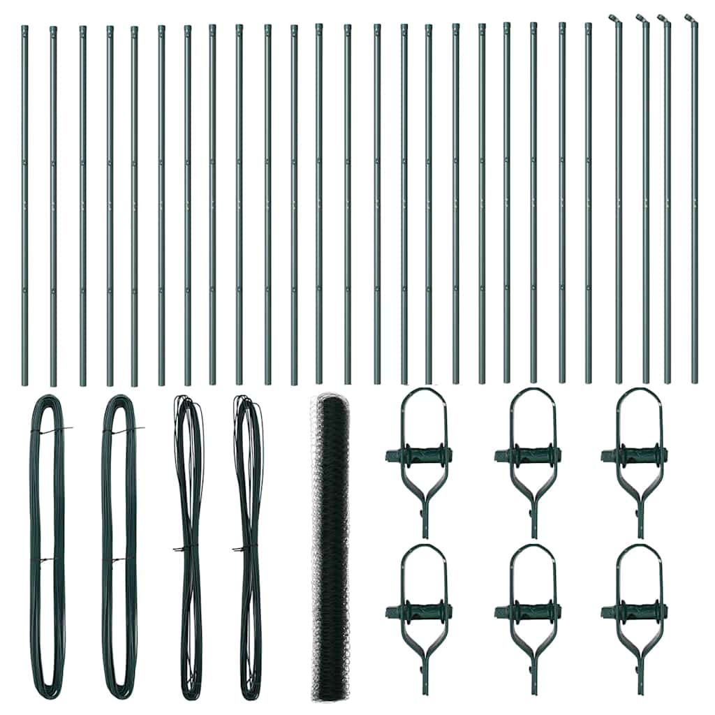 Afrasteringspaal Groen 50 x 1,6 m (36 mm gaas) Staal en PVC is nu te koop bij PeponiXL, paradijselijk wonen!