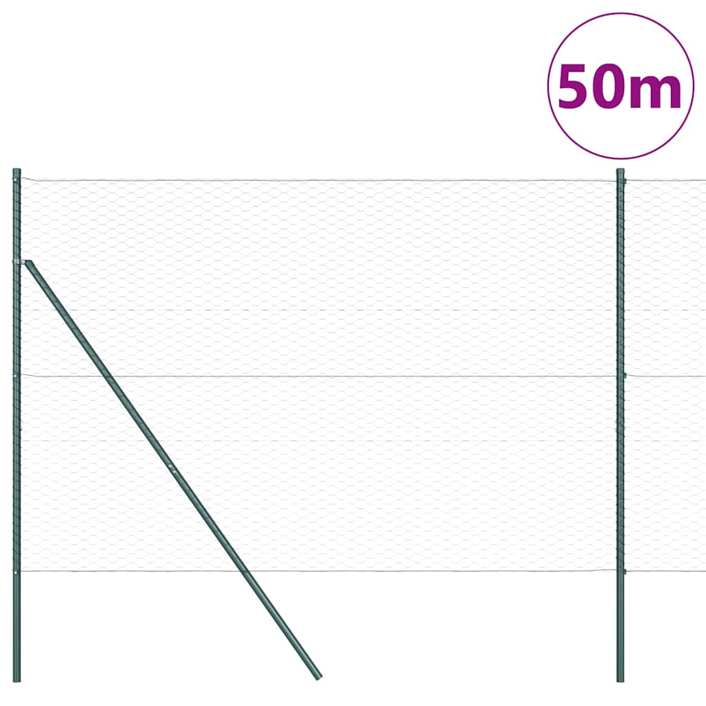 Afrasteringspaal Groen 50 x 1,6 m (36 mm gaas) Staal en PVC is nu te koop bij PeponiXL, paradijselijk wonen!