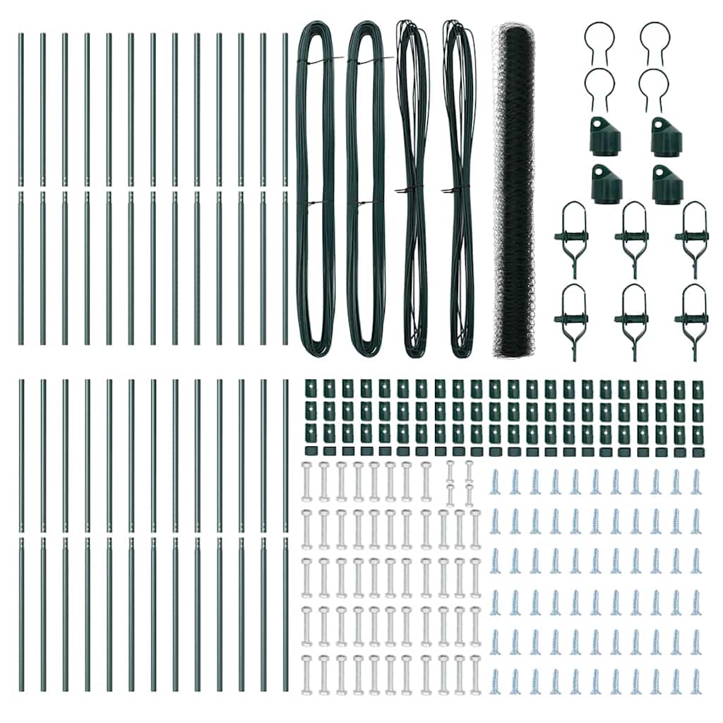 Afrasteringspaal Groen 50 x 1,6 m (50 mm gaas) Staal en PVC is nu te koop bij PeponiXL, paradijselijk wonen!