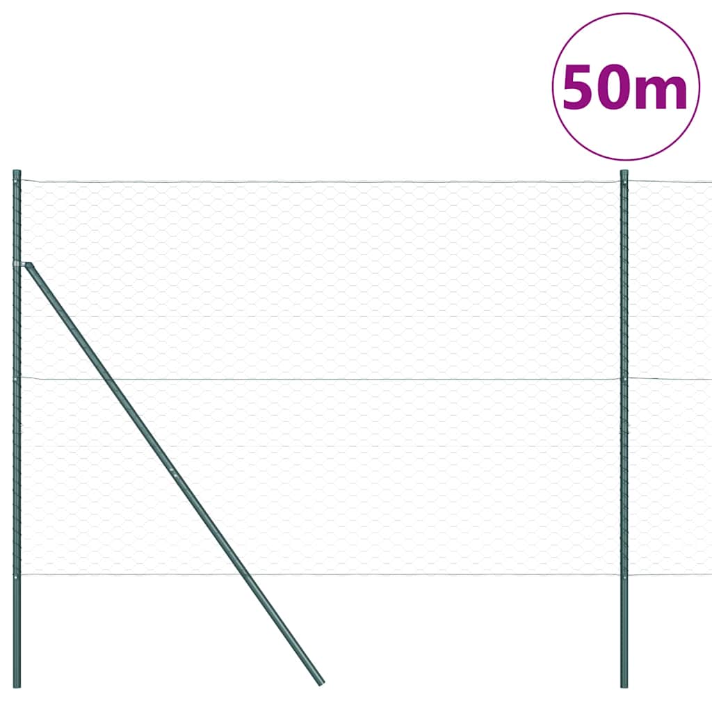Afrasteringspaal Groen 50 x 1,6 m (50 mm gaas) Staal en PVC is nu te koop bij PeponiXL, paradijselijk wonen!