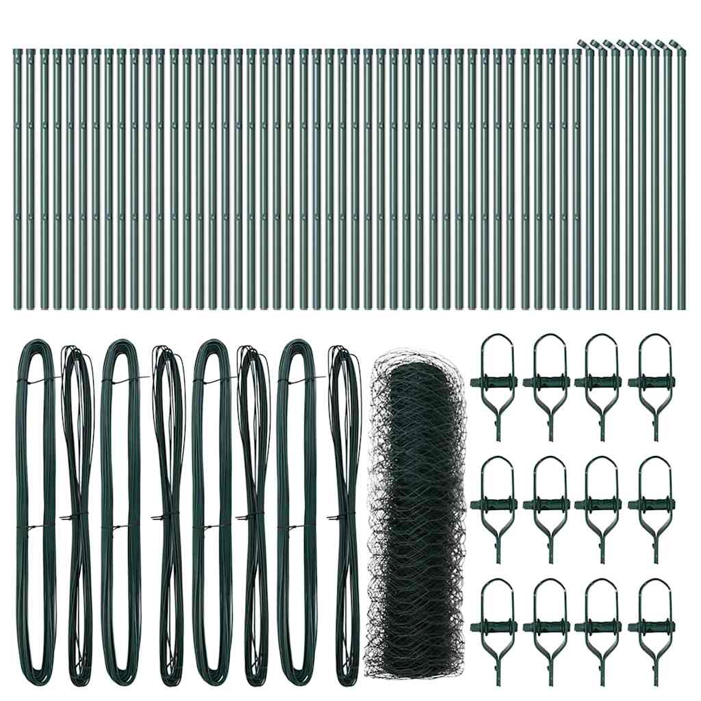 Afrasteringspaal Groen 100 x 0,4 m (36 mm gaas) Staal en PVC is nu te koop bij PeponiXL, paradijselijk wonen!