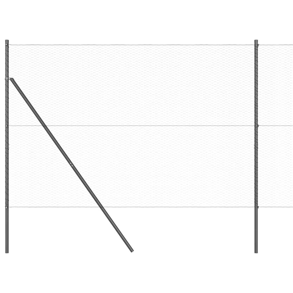 Afrasteringspaal Grijs 25 x 1,5 m (25 mm gaas) Staal is nu te koop bij PeponiXL, paradijselijk wonen!