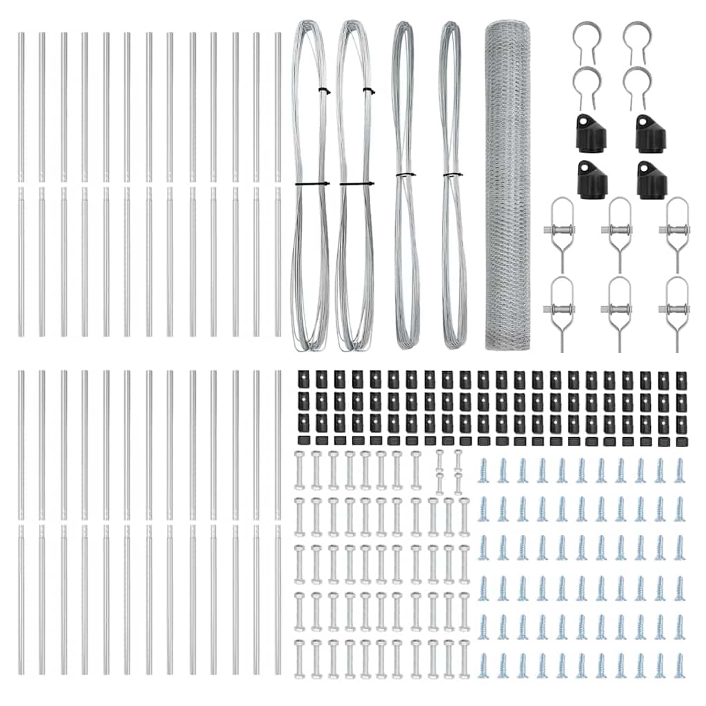 Afrasteringspaal Zilver 50 x 1,2 m (13 mm gaas) Staal is nu te koop bij PeponiXL, paradijselijk wonen!