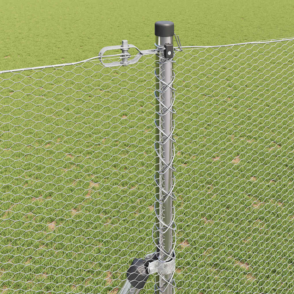 Afrasteringspaal Zilver 50 x 1,6 m (13 mm gaas) Staal is nu te koop bij PeponiXL, paradijselijk wonen!