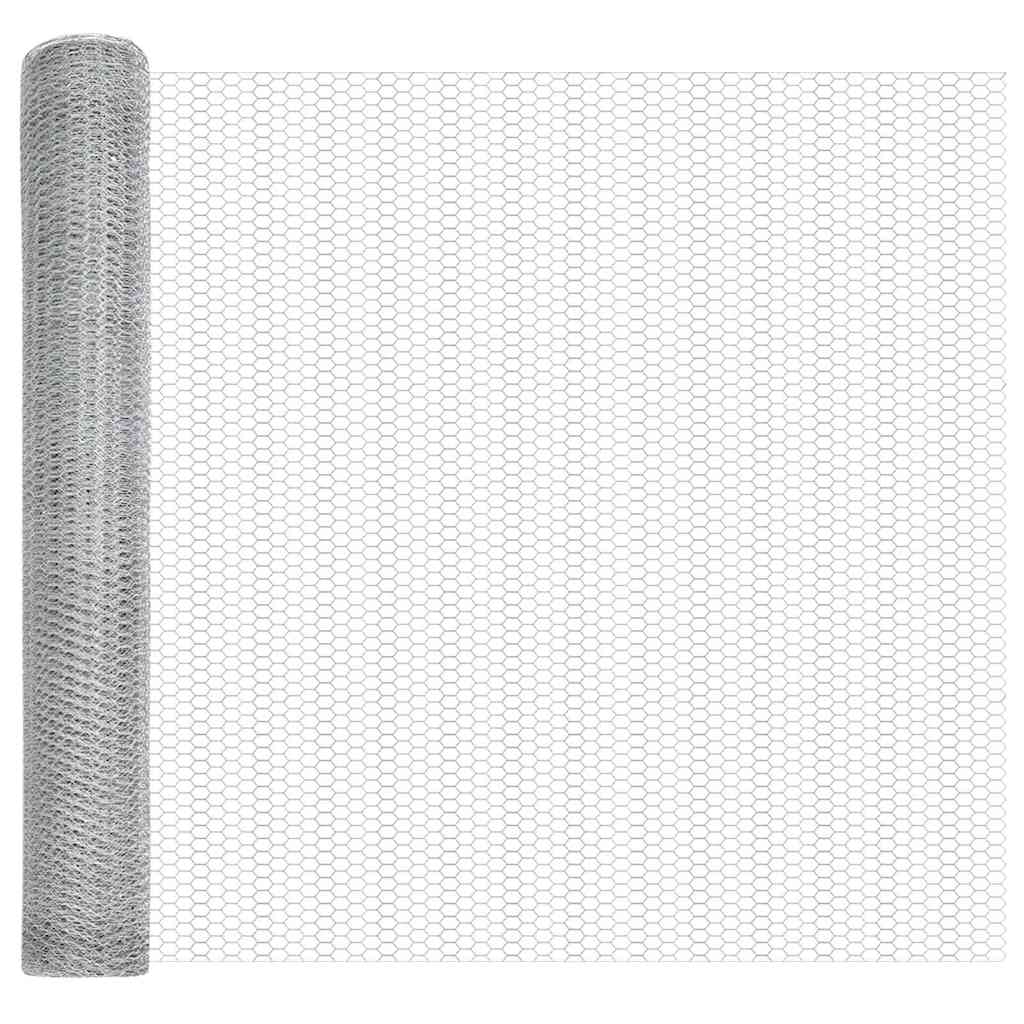 Afrasteringspaal Zilver 100 x 1,2 m (25 mm gaas) Staal is nu te koop bij PeponiXL, paradijselijk wonen!