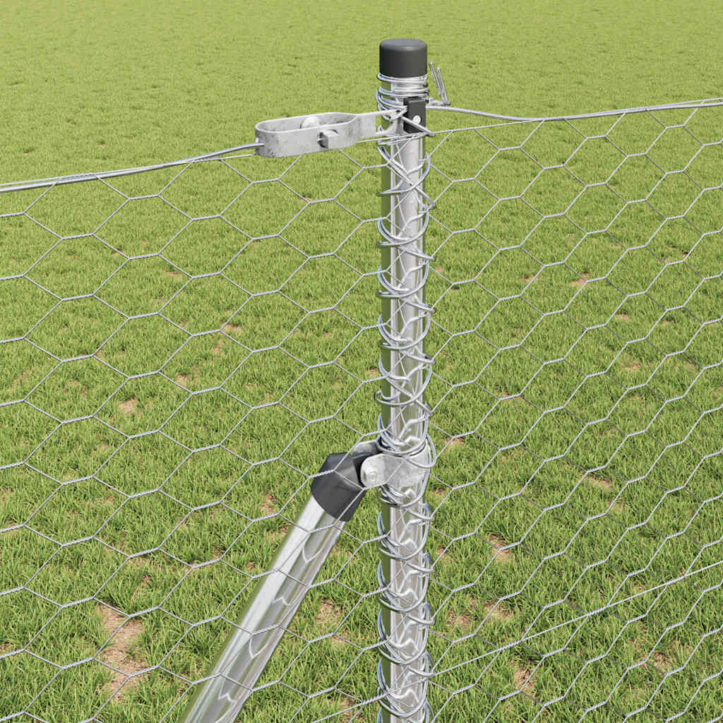 Afrasteringspaal Zilver 100 x 1,2 m (36 mm gaas) Staal is nu te koop bij PeponiXL, paradijselijk wonen!