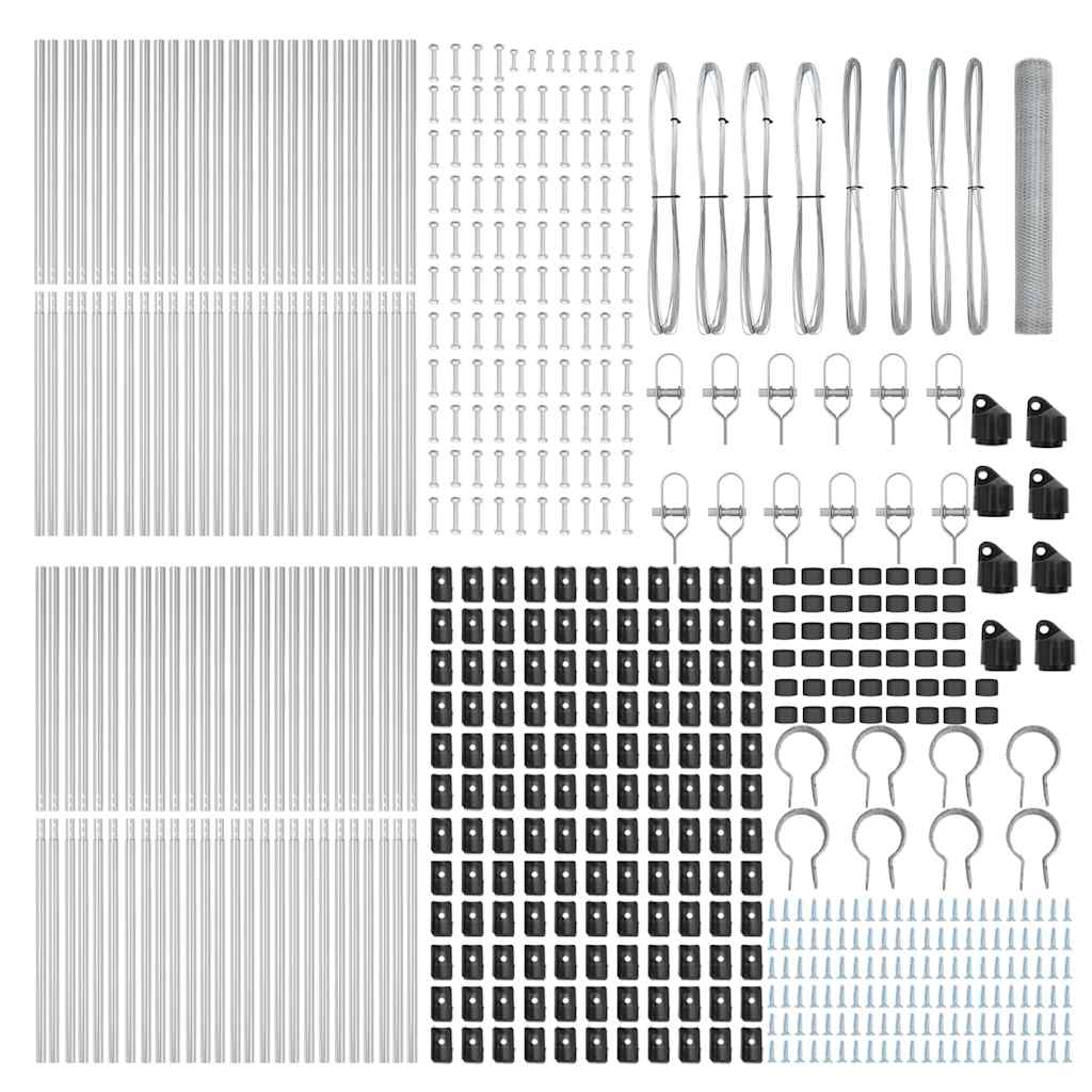 Afrasteringspaal Zilver 100 x 1,4 m (25 mm gaas) Staal is nu te koop bij PeponiXL, paradijselijk wonen!