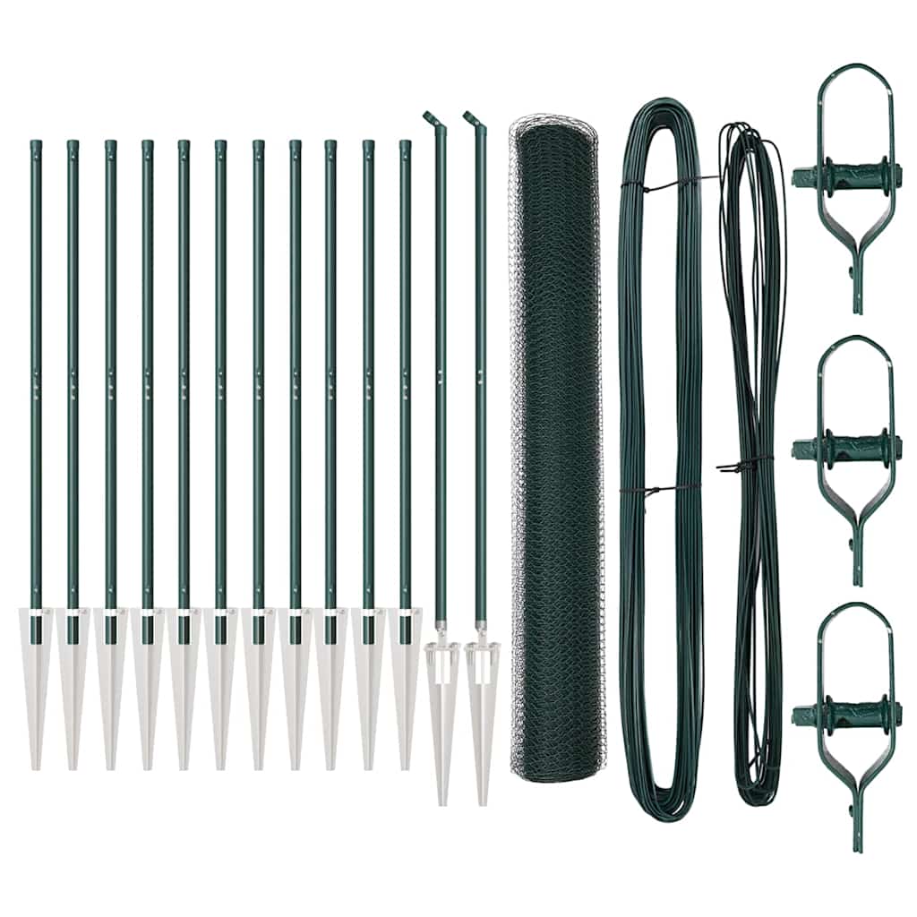 Afrasteringspaal Groen 25 x 1 m (25 mm gaas) Staal is nu te koop bij PeponiXL, paradijselijk wonen!