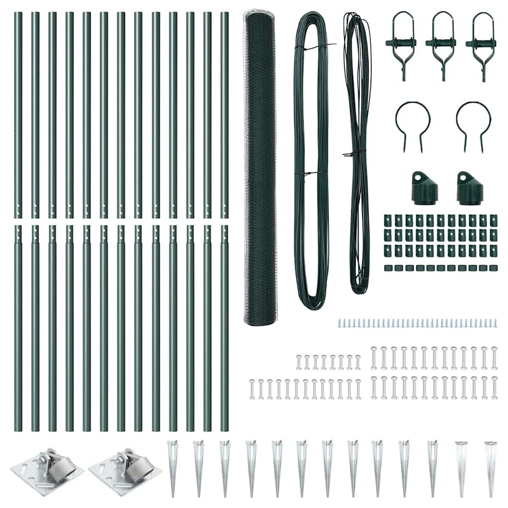 Afrasteringspaal Groen 25 x 1,5 m (13 mm gaas) Staal is nu te koop bij PeponiXL, paradijselijk wonen!