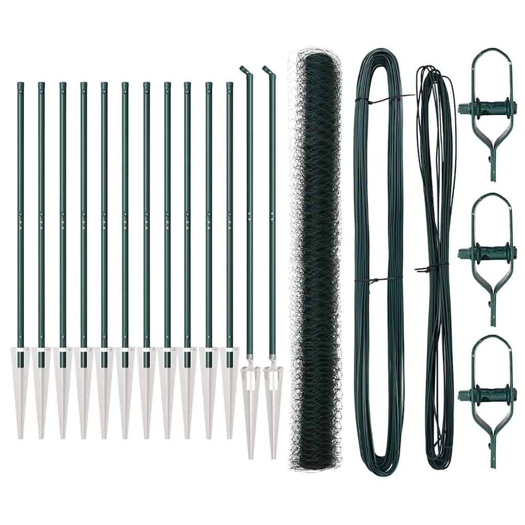 Afrasteringspaal Groen 25 x 1,5 m (50 mm gaas) Staal is nu te koop bij PeponiXL, paradijselijk wonen!