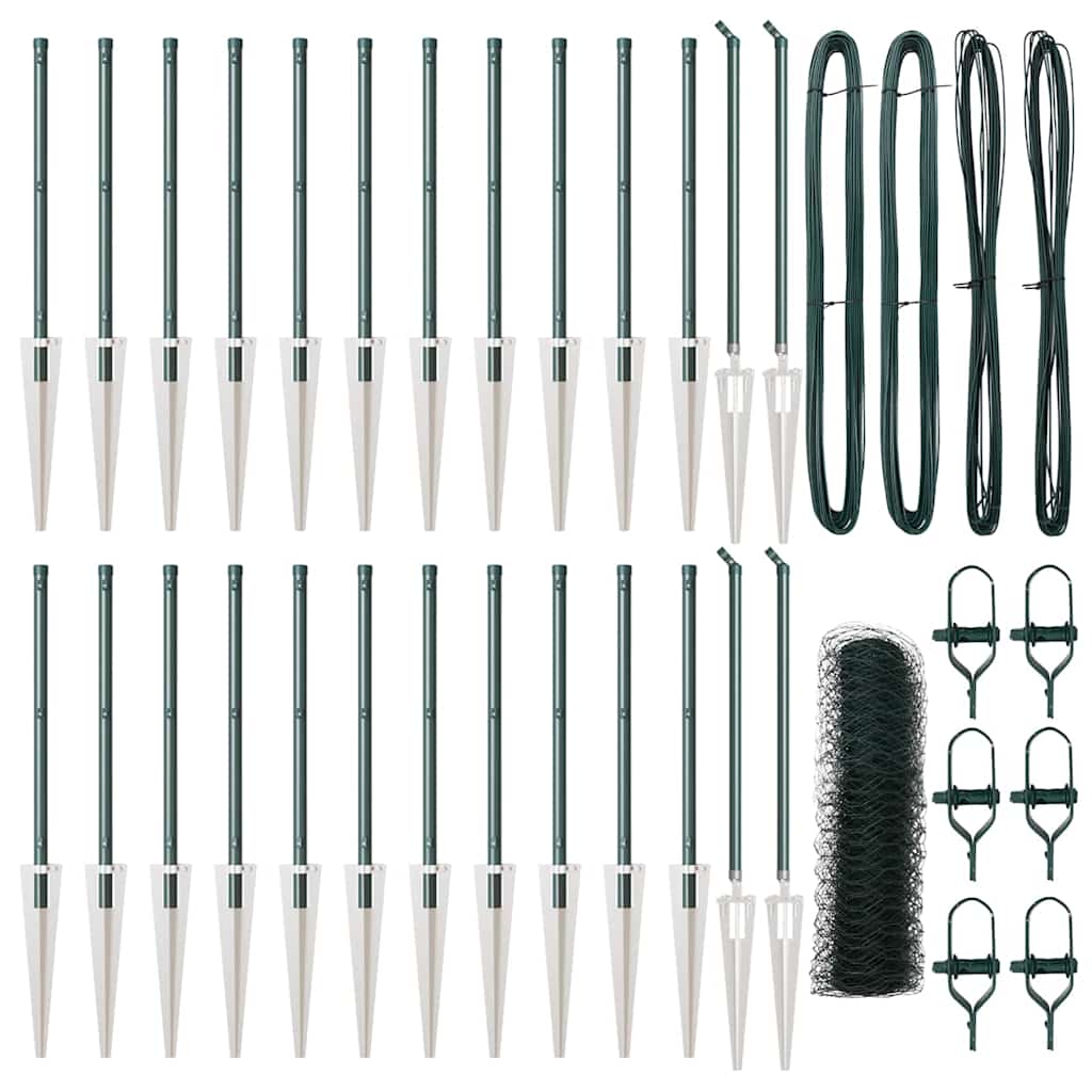 Afrasteringspaal Groen 50 x 0,4 m (36 mm gaas) Staal en PVC is nu te koop bij PeponiXL, paradijselijk wonen!