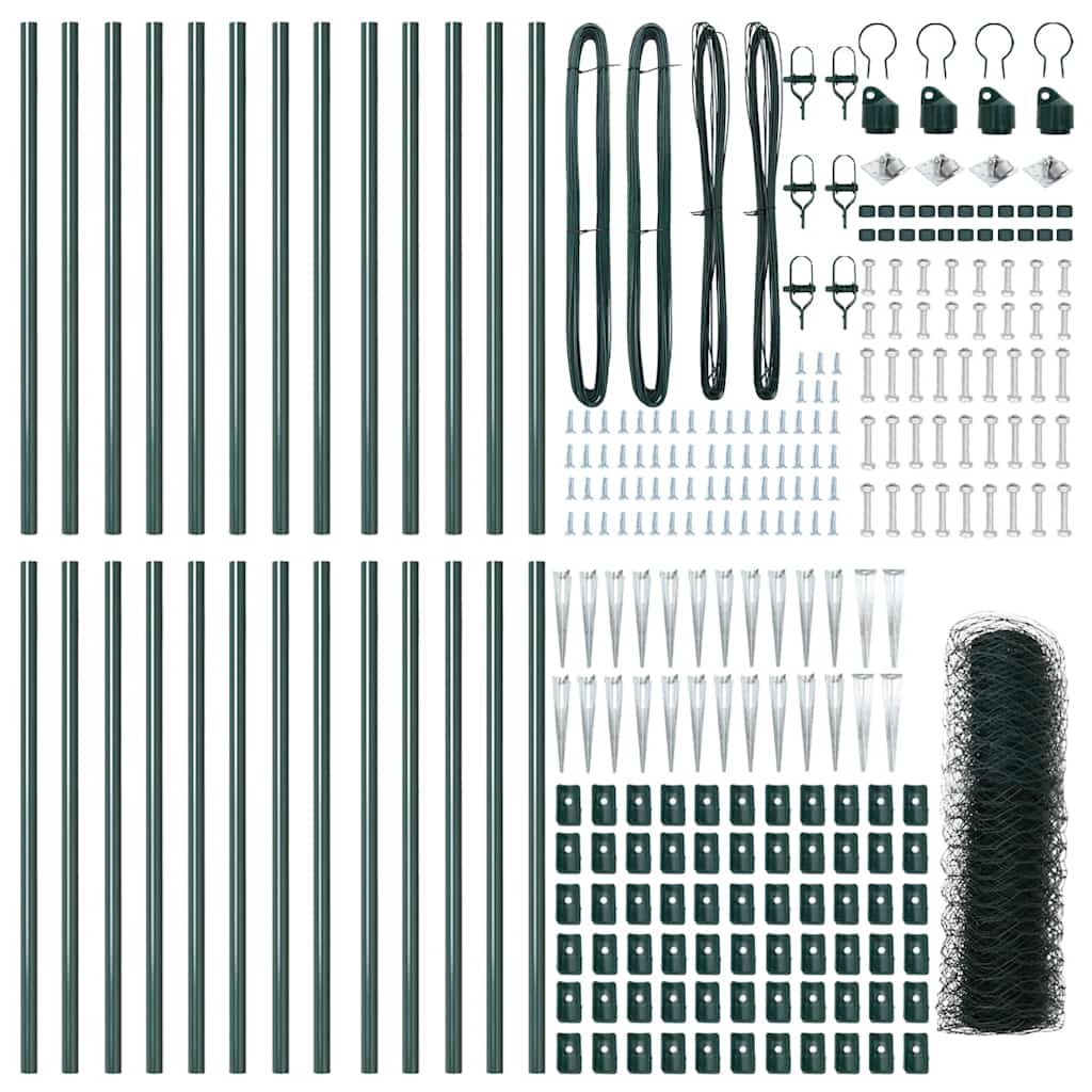 Afrasteringspaal Groen 50 x 0,4 m (50 mm mesh) Staal en PVC is nu te koop bij PeponiXL, paradijselijk wonen!