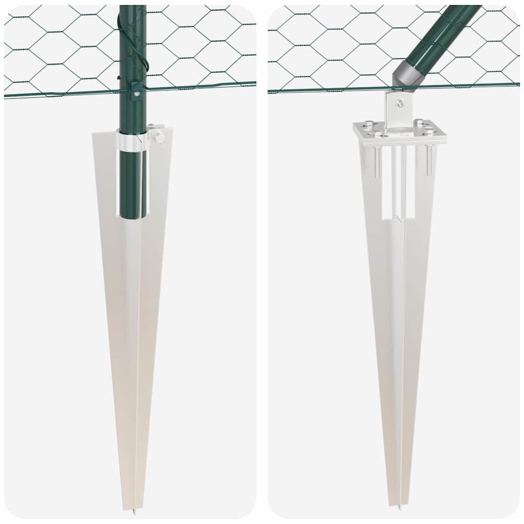 Afrasteringspaal Groen 50 x 0,5 m (25 mm net) Staal en PVC is nu te koop bij PeponiXL, paradijselijk wonen!