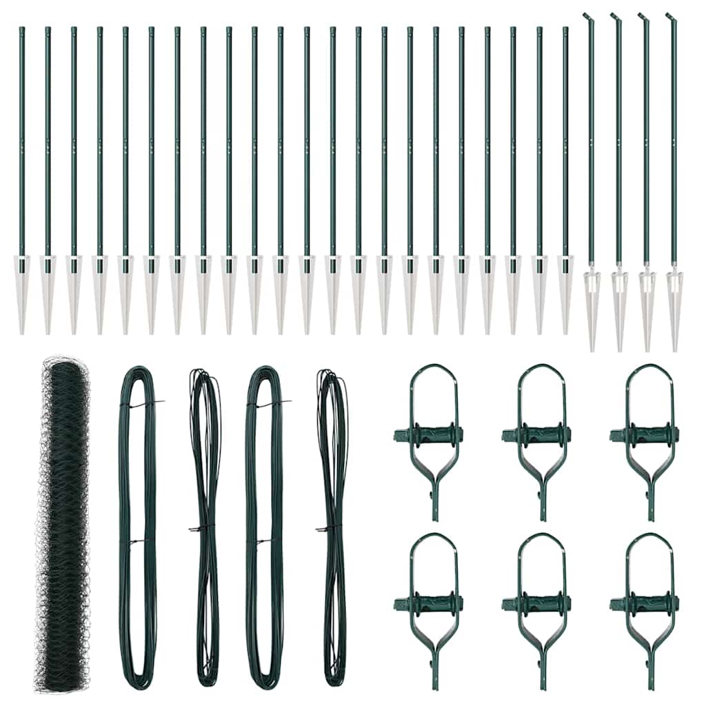 Afrasteringspaal Groen 50 x 1,4 m (50 mm gaas) Staal en PVC is nu te koop bij PeponiXL, paradijselijk wonen!