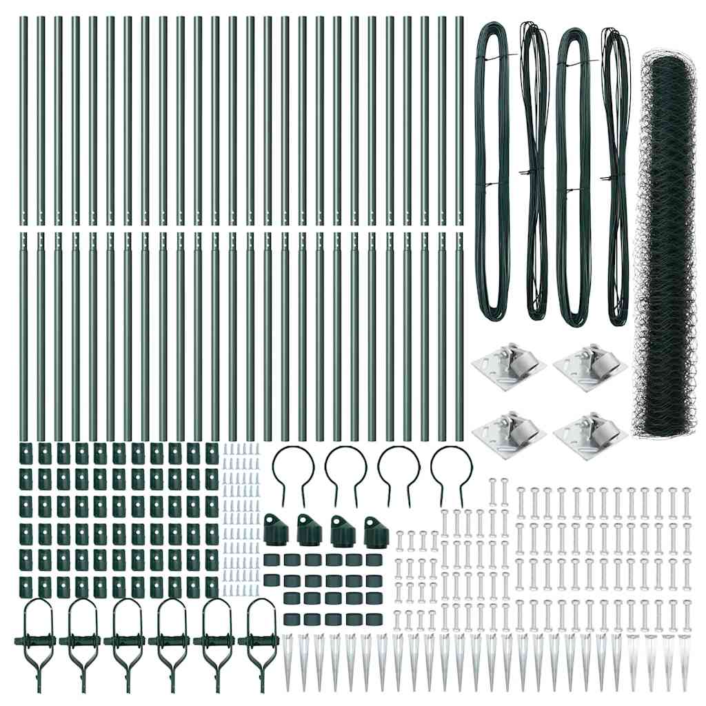 Afrasteringspaal Groen 50 x 1,4 m (50 mm gaas) Staal en PVC is nu te koop bij PeponiXL, paradijselijk wonen!