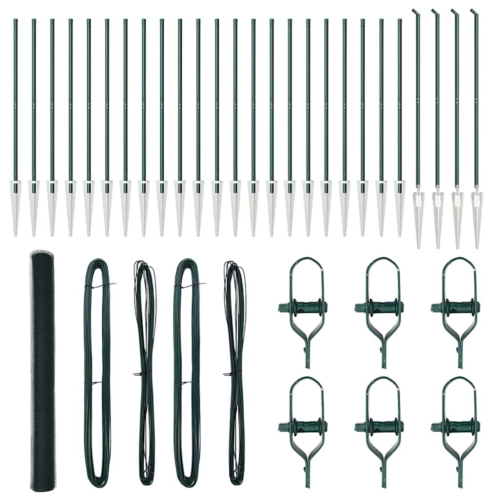 Afrasteringspaal Groen 50 x 1,6 m (25 mm gaas) Staal en PVC is nu te koop bij PeponiXL, paradijselijk wonen!