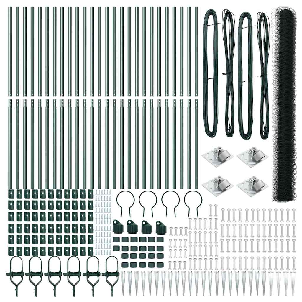 Afrasteringspaal Groen 50 x 1,6 m (50 mm gaas) Staal en PVC is nu te koop bij PeponiXL, paradijselijk wonen!