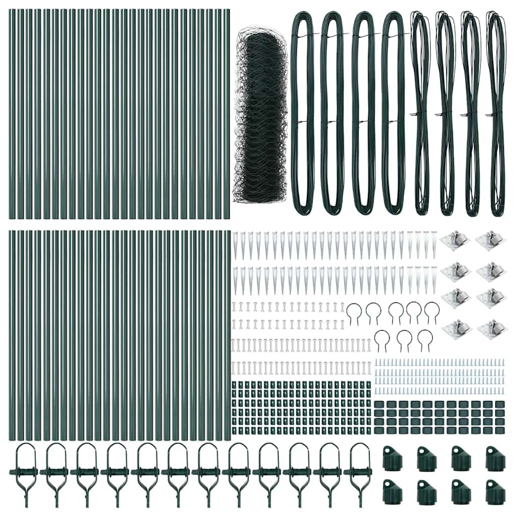 Afrasteringspaal Groen 100 x 0,8 m (36 mm gaas) Staal en PVC is nu te koop bij PeponiXL, paradijselijk wonen!