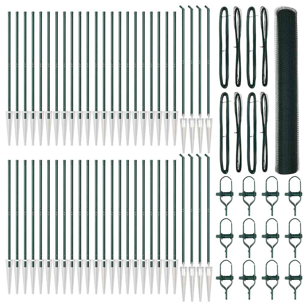 Afrasteringspaal Groen 100 x 1,2 m (13 mm gaas) Staal en PVC is nu te koop bij PeponiXL, paradijselijk wonen!