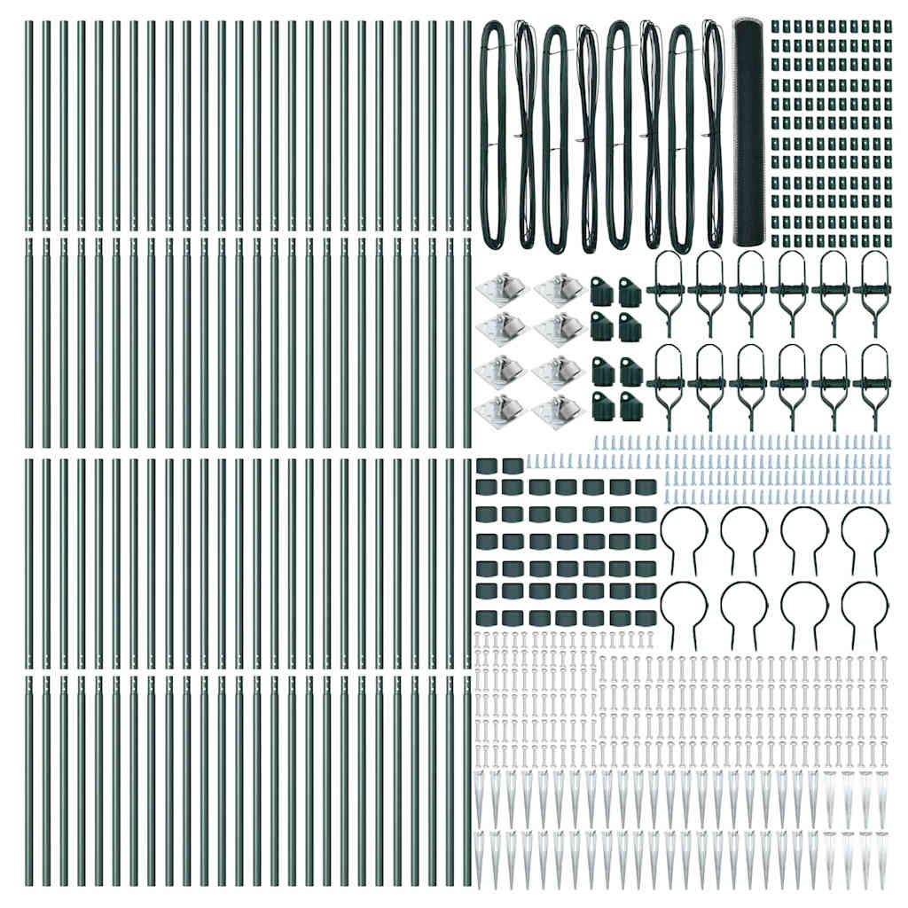 Afrasteringspaal Groen 100 x 1,2 m (25 mm gaas) Staal en PVC is nu te koop bij PeponiXL, paradijselijk wonen!