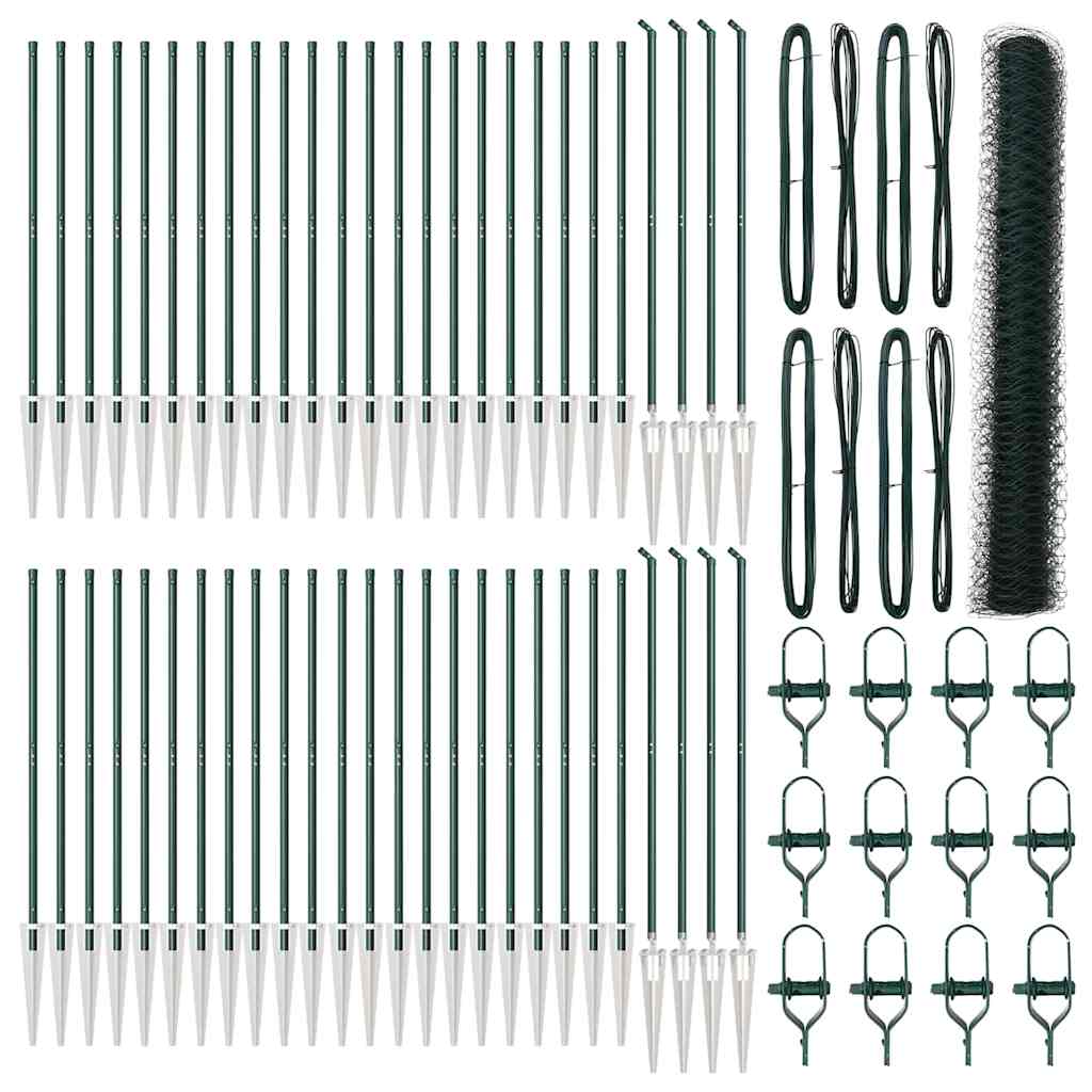 Afrasteringspaal Groen 100 x 1,2 m (36 mm gaas) Staal en PVC is nu te koop bij PeponiXL, paradijselijk wonen!