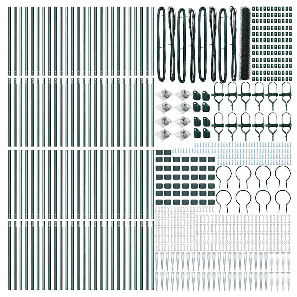 Afrasteringspaal Groen 100 x 1,4 m (50 mm gaas) Staal en PVC is nu te koop bij PeponiXL, paradijselijk wonen!