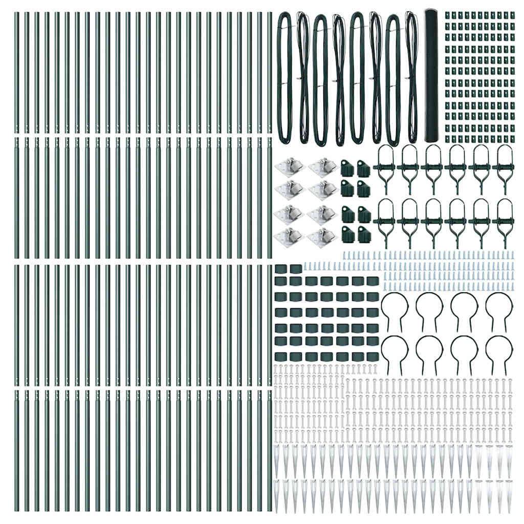 Afrasteringspaal Groen 100 x 1,6 m (25 mm gaas) Staal en PVC is nu te koop bij PeponiXL, paradijselijk wonen!