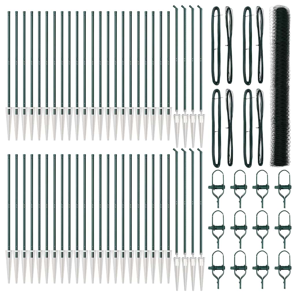 Afrasteringspaal Groen 100 x 1,6 m (36 mm gaas) Staal en PVC is nu te koop bij PeponiXL, paradijselijk wonen!