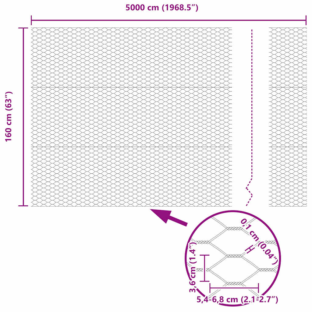 Afrasteringspaal Grijs 50 x 1,6 m (36 mm gaas) Staal en PVC is nu te koop bij PeponiXL, paradijselijk wonen!