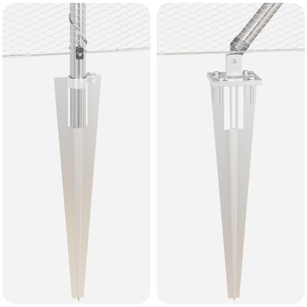 Afrasteringspaal Zilver 10 x 0,6 m (13 mm gaas) Staal is nu te koop bij PeponiXL, paradijselijk wonen!