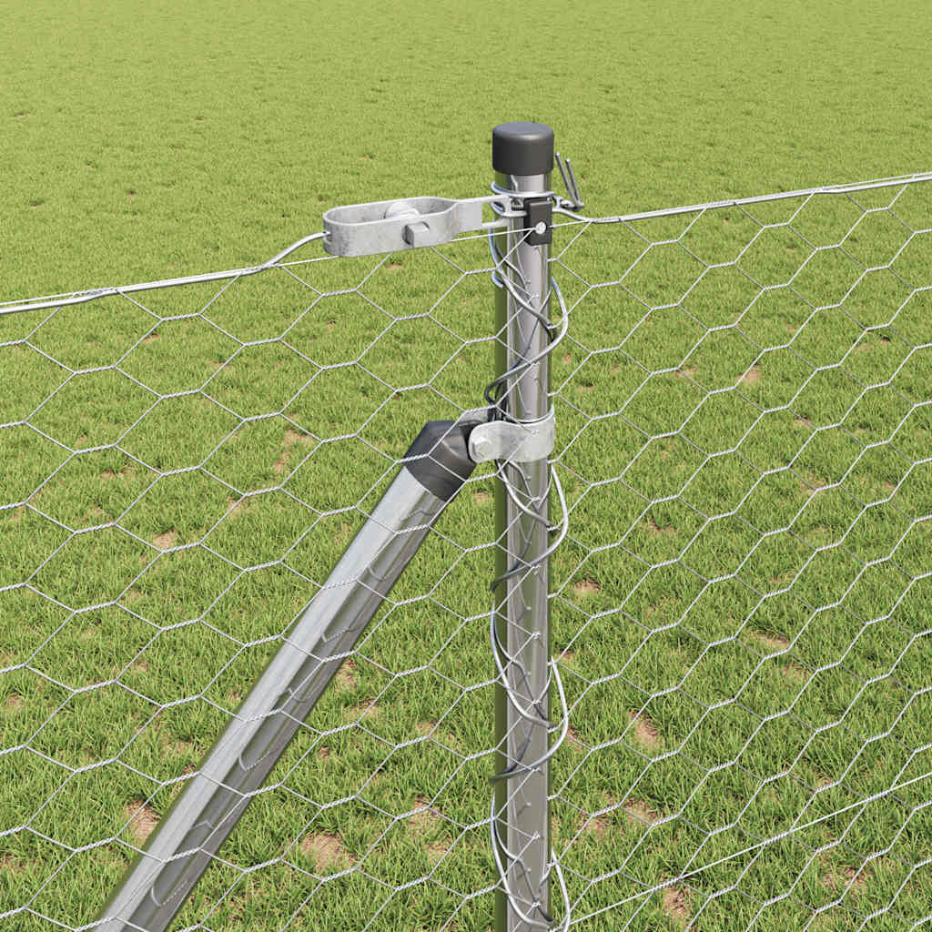 Afrasteringspaal Zilver 10 x 1,2 m (36 mm gaas) Staal is nu te koop bij PeponiXL, paradijselijk wonen!