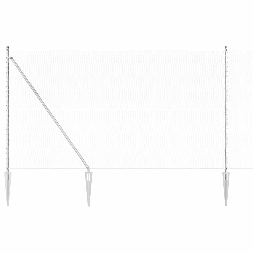 Afrasteringspaal Zilver 10 x 1,5 m (13 mm gaas) Staal is nu te koop bij PeponiXL, paradijselijk wonen!