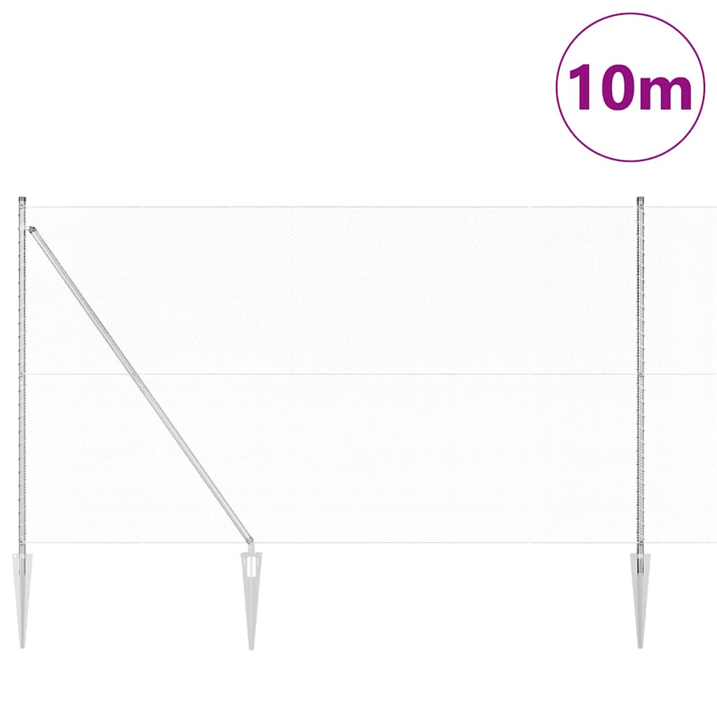 Afrasteringspaal Zilver 10 x 1,5 m (13 mm gaas) Staal is nu te koop bij PeponiXL, paradijselijk wonen!