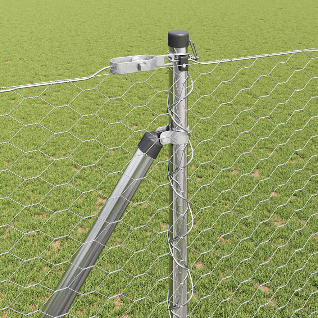 Afrasteringspaal Zilver 10 x 1,5 m (36 mm gaas) Staal is nu te koop bij PeponiXL, paradijselijk wonen!