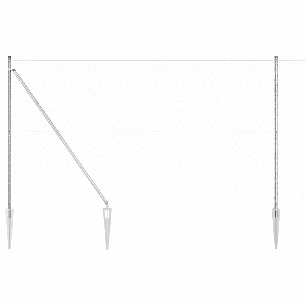 Afrasteringspaal Zilverkleurig is nu te koop bij PeponiXL, paradijselijk wonen!