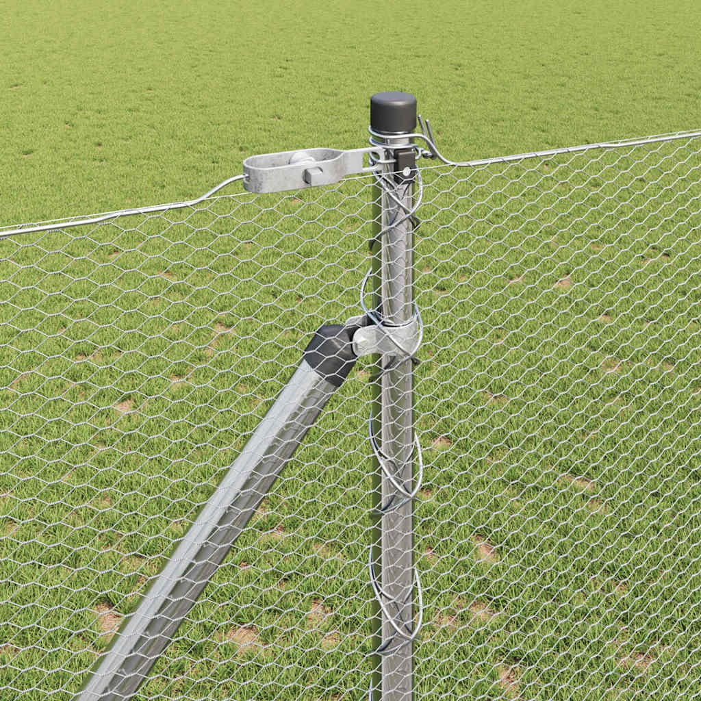 Afrasteringspaal Zilver 50 x 1,2 m (13 mm gaas) Staal is nu te koop bij PeponiXL, paradijselijk wonen!