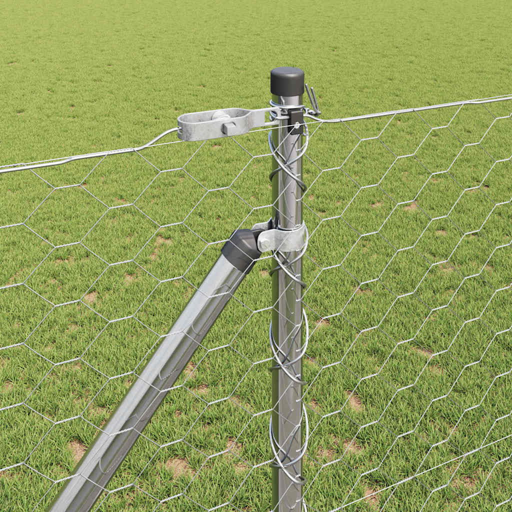 Afrasteringspaal Zilver 50 x 1,4 m (50 mm gaas) Staal is nu te koop bij PeponiXL, paradijselijk wonen!