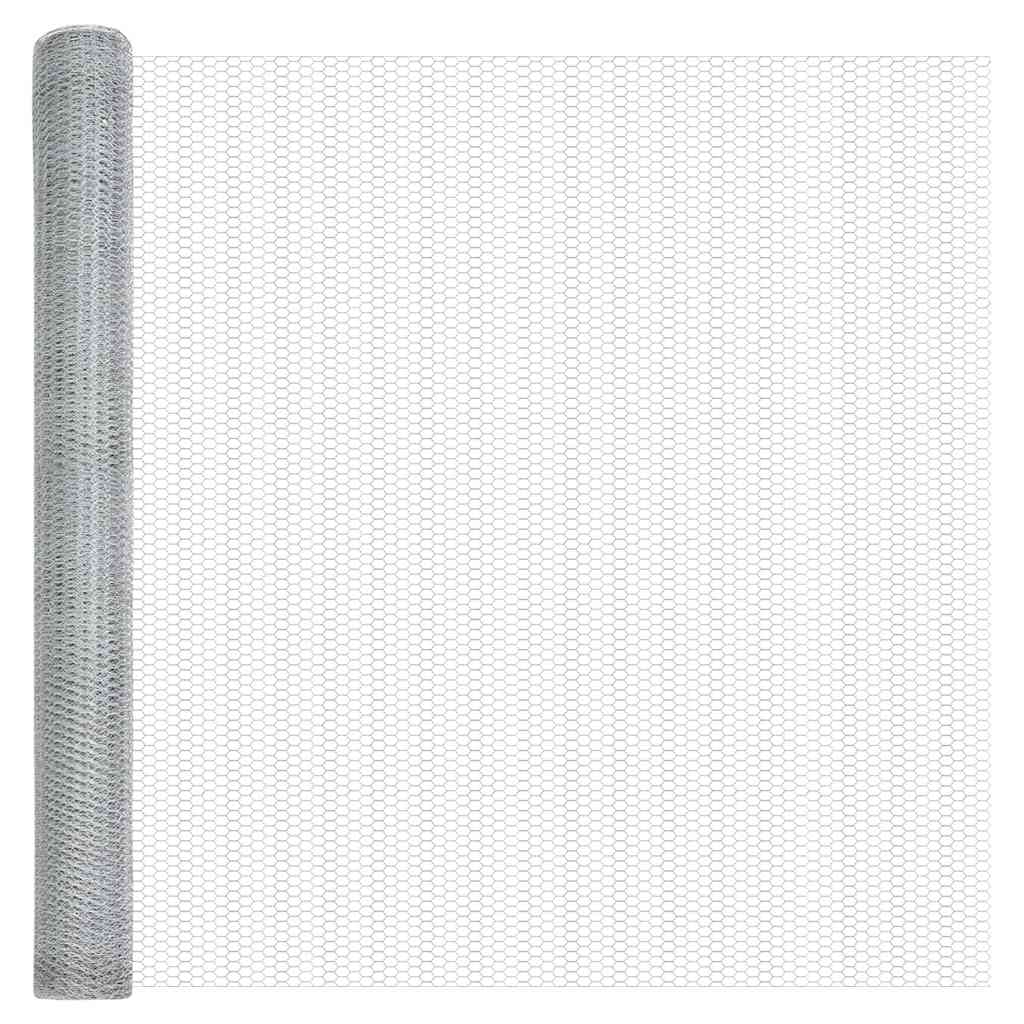 Afrasteringspaal Zilver 50 x 1,5 m (25 mm gaas) Staal is nu te koop bij PeponiXL, paradijselijk wonen!