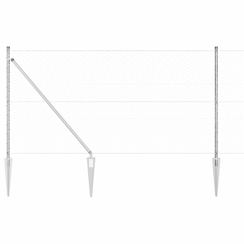 Afrasteringspaal Zilverkleurig is nu te koop bij PeponiXL, paradijselijk wonen!