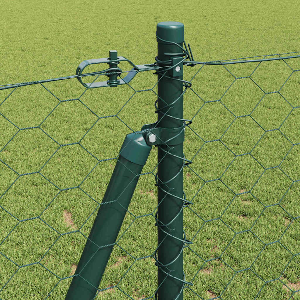 Afrasteringspaal Groen 10 x 1,2 m (50 mm gaas) Staal en PVC is nu te koop bij PeponiXL, paradijselijk wonen!