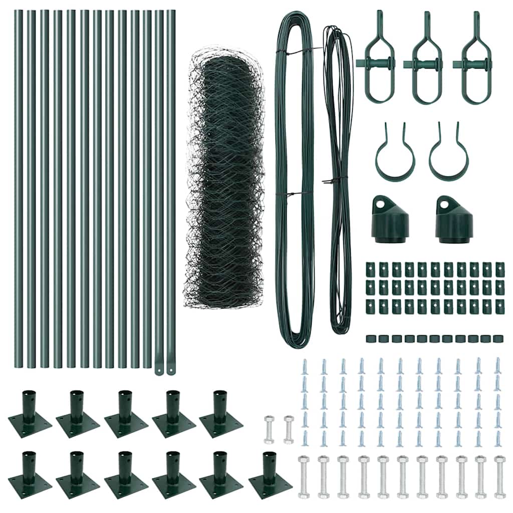 Afrasteringspaal Groen 25 x 0,4 m (36 mm gaas) Staal en PVC is nu te koop bij PeponiXL, paradijselijk wonen!