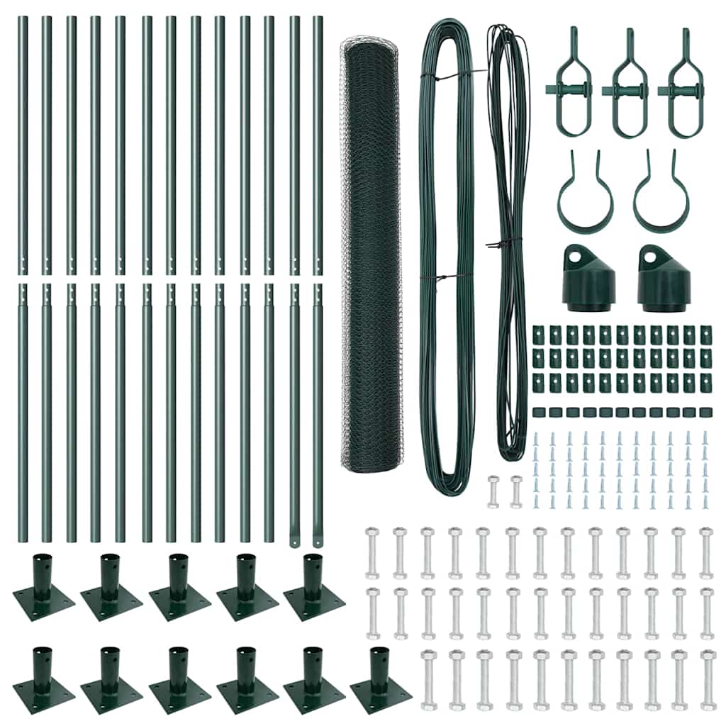 Afrasteringspaal Groen 25 x 1 m (13 mm gaas) Staal is nu te koop bij PeponiXL, paradijselijk wonen!