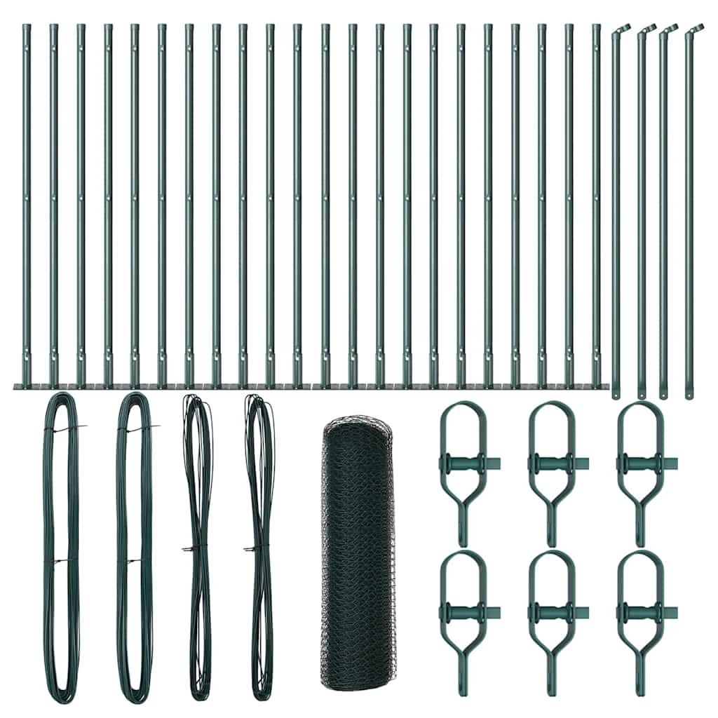 Afrasteringspaal Groen 50 x 0,4 m (25 mm gaas) Staal en PVC is nu te koop bij PeponiXL, paradijselijk wonen!