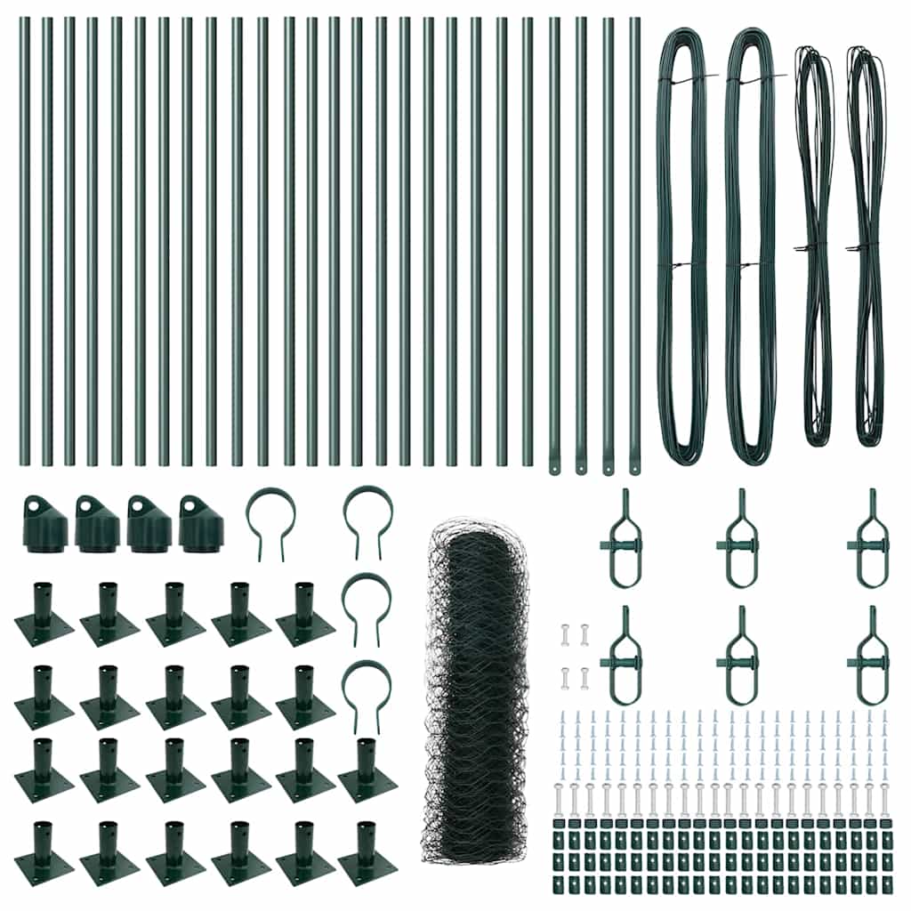 Afrasteringspaal Groen 50 x 0,8 m (50 mm gaas) Staal en PVC is nu te koop bij PeponiXL, paradijselijk wonen!